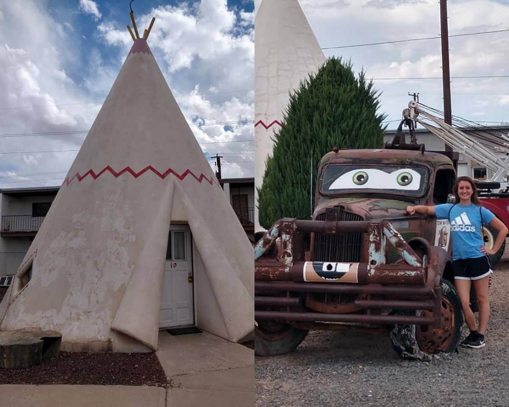 a stop along route 66 that had Tow Matter and TP huts to stay the night in Arizona