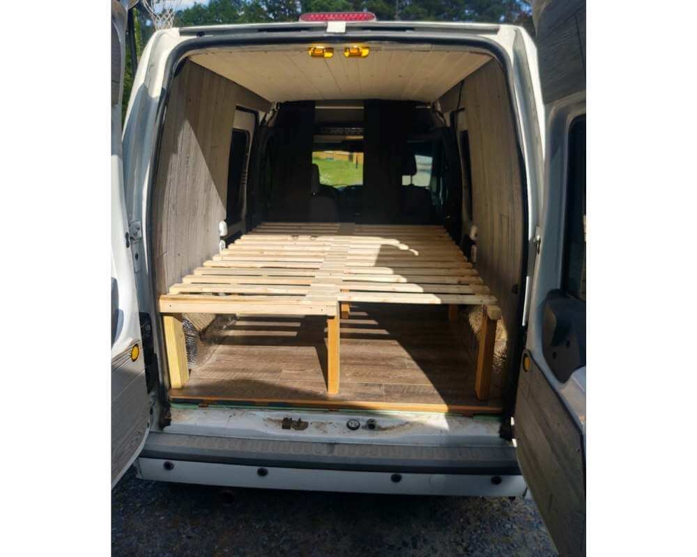 the bed build for the camper van