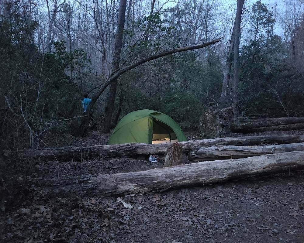 Free camping in Uwharrie off of the 109 trail head