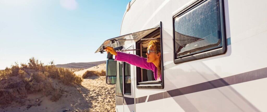open window to help with camper van insulation