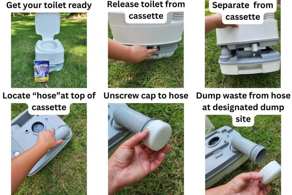 How to take a part a chemical toilet for camper vans.
