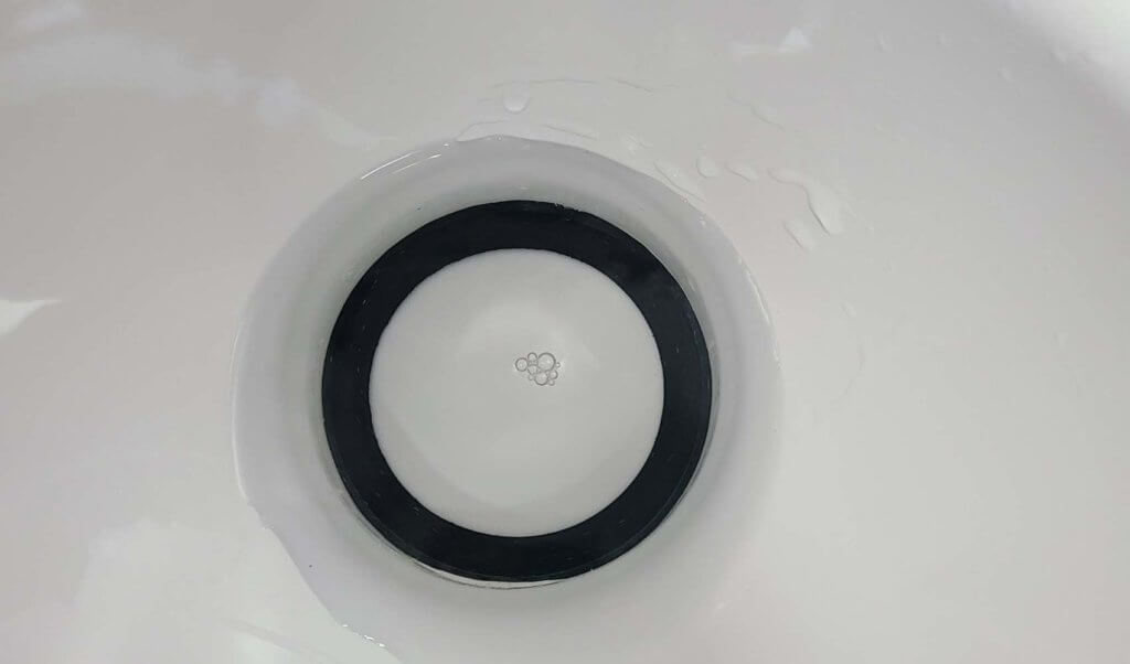 flush valve in an RV camper toilet