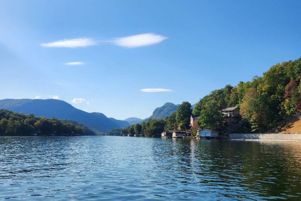 mountain views at Lake Lure