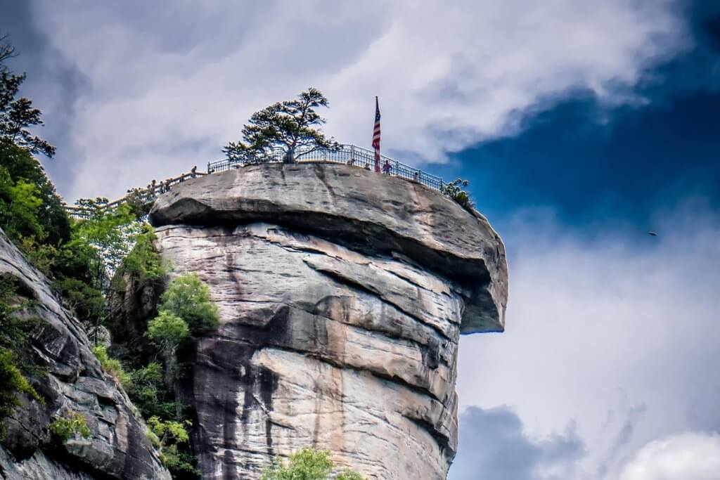 Chimney Rock hike near Lake Lure