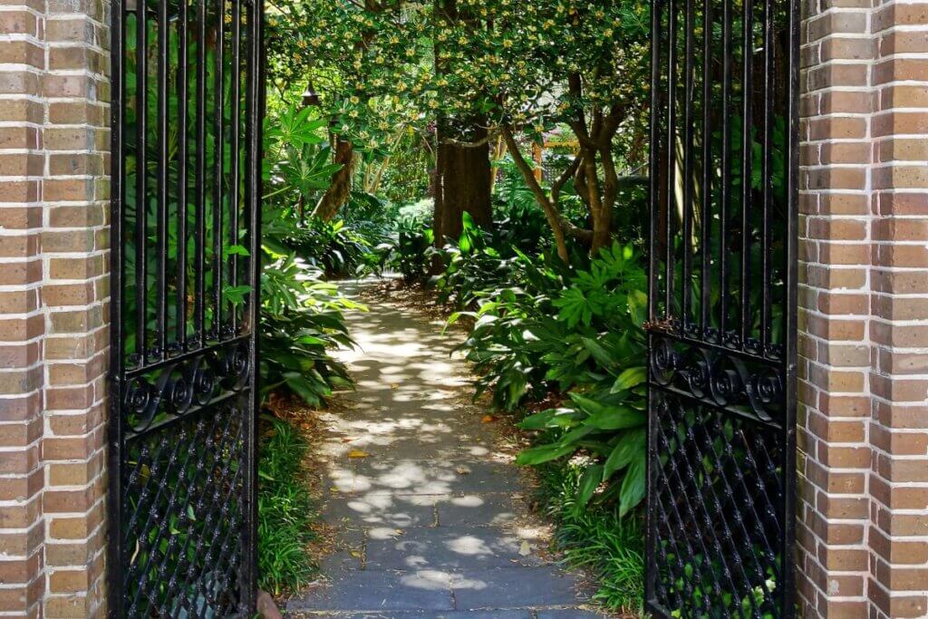 Walkway to a garden in Charleston