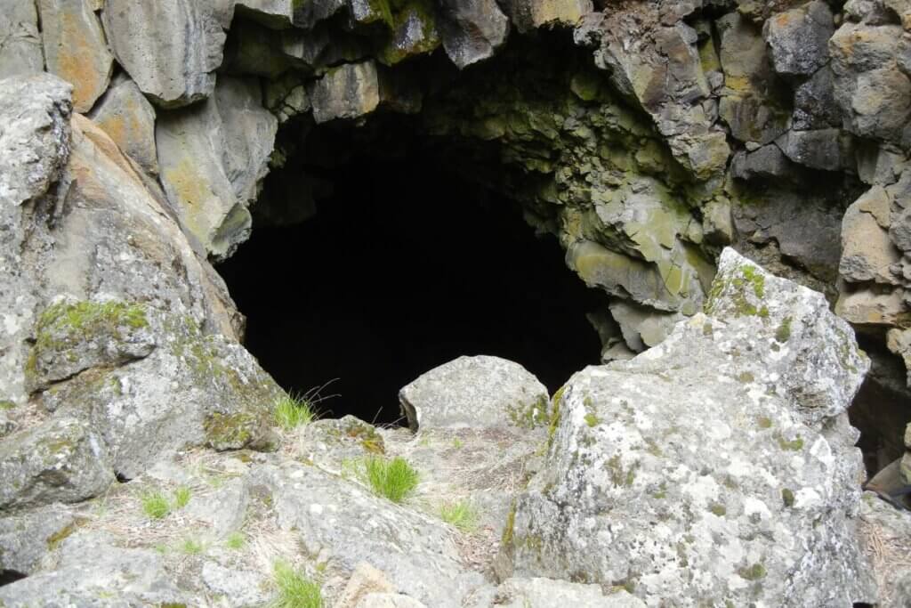 Lava River Cave entrance in Arizona.