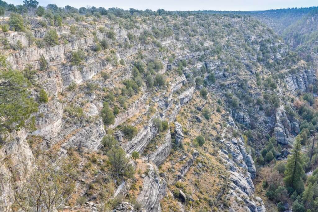 Walnut Canyon Hiking trail near Flagstaff Arizona