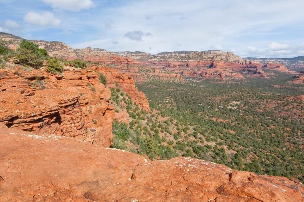 a view of Fay Canyon from Doe Mountain in Sedona 