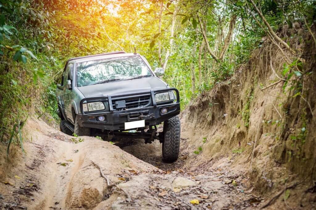 off road vehicle in Uwharrie forest