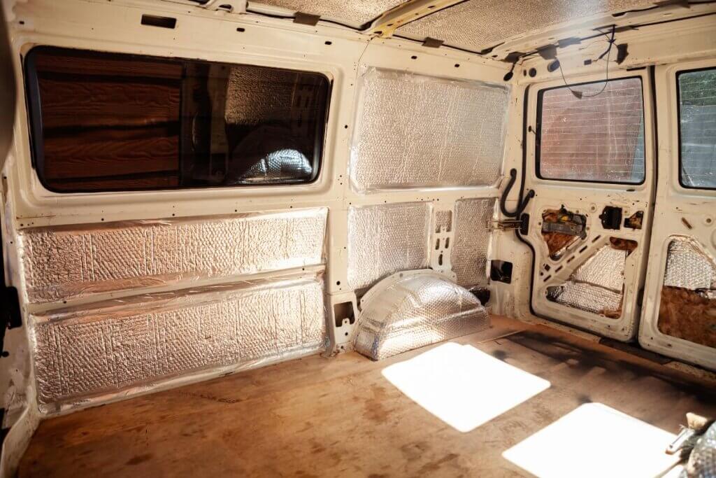 materials that are eco friendly in the back of a camper van