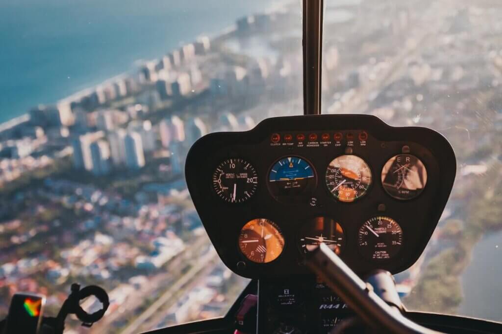 Helicopter tour at Oak Island