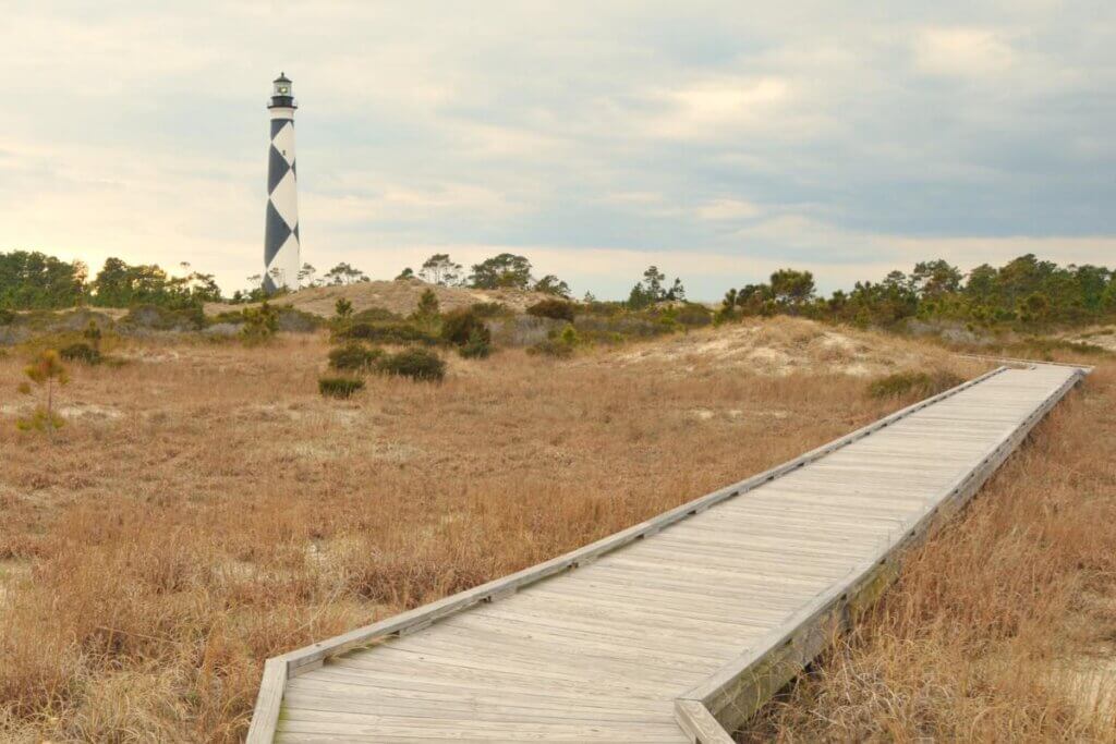 The boardwalk found around Lookout Lighthouse