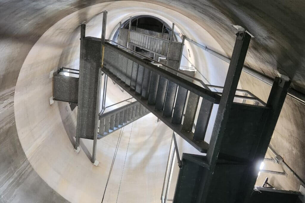 Inside of Oak Island Lighthouse visiting